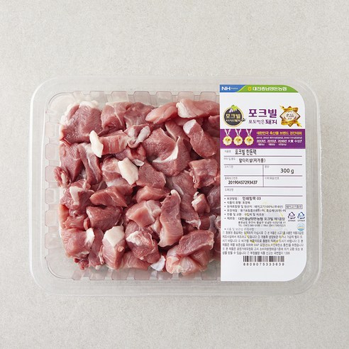 포크빌 농협 한돈팩 앞다리살 찌개용 (냉장), 300g, 1개