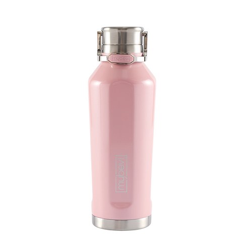 마이베비 콰트로 캔틴 캐리핸들 텀블러, 390ml, 핑크 스파클