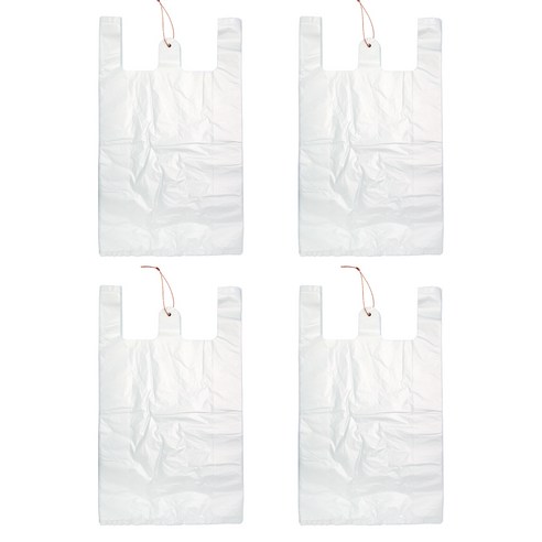 스위스녹스 손잡이 마트 비닐 봉투 유백, 8L, 400매