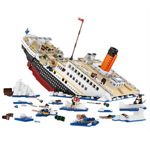 LOZ 미니 타이타닉 나노블럭, 혼합색상
