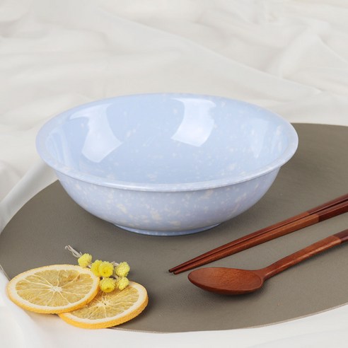 레트로 분식그릇 떡볶이 팝 짬뽕그릇, BLUE, 10개