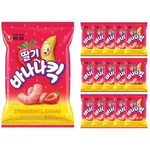 바나나킥 딸기, 60g, 3개