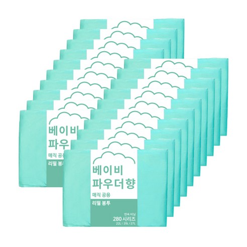 크린아이 베이비파우더향 매직 공용 리필봉투 280 22L / 25L / 27L, 20개