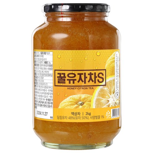 초록원 꿀유자차 S, 2kg, 1개