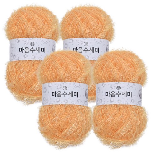 브랜드얀 마음 수세미 뜨개실 4p, 19 샌드에그, 4개