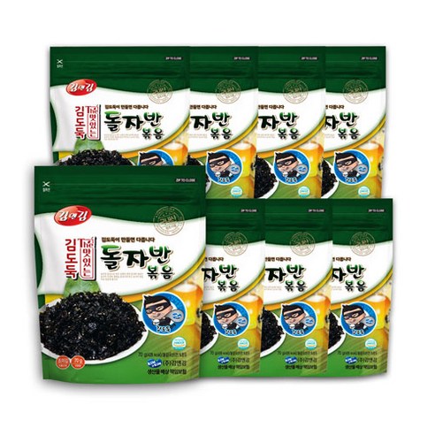 김앤김 김도둑 The맛있는 돌자반 볶음, 8개, 70g