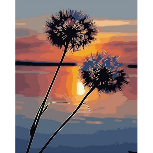 아이엠미니 DIY 명화그리기 별빛 무드등 패키지 40 x 50 cm, 민들레 풍경