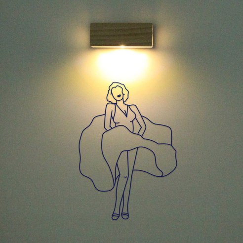 1AM 갤러리벽등, 마릴린먼로(스티커), 군청(컬러칩)