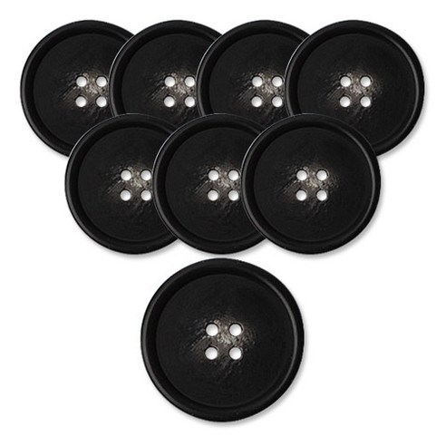 동대문단추왕 고급 무광 코트 가디건 단추 18mm, 소리아, 8개, 블랙 소리아