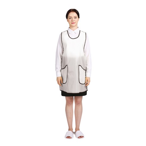 THE앞치마 메쉬코팅 후면망사 방수앞치마 원피스형, 화이트, 1개