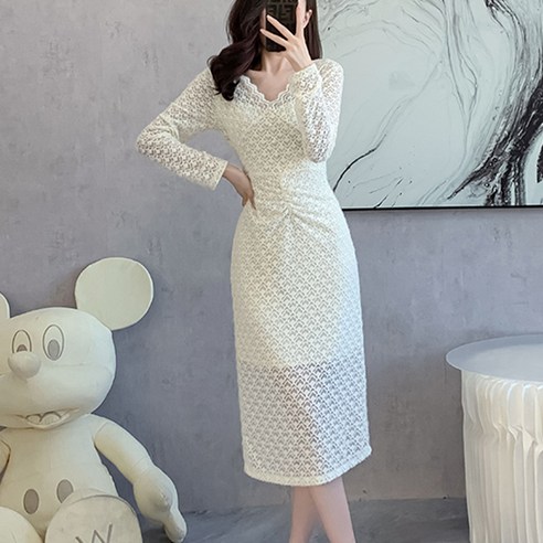 루나걸 켈리퍼 레이스 원피스 L24SPOPS010223