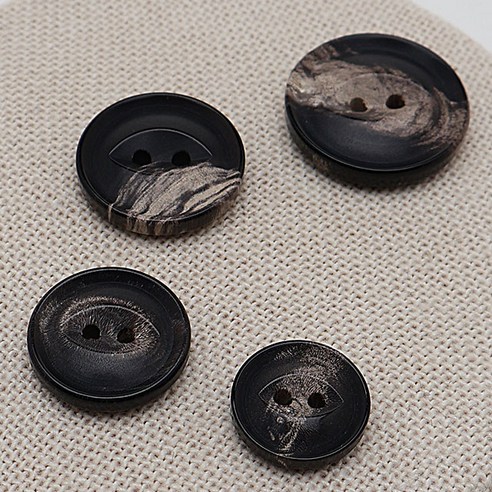 동대문단추왕 리얼 소뿔 단추 JWS-23 20mm, 블랙보카시, 7개