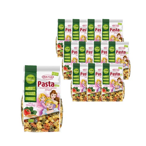 달라코스타 디즈니 프린세스 유기농 토마토 시금치 파스타, 300g, 12개