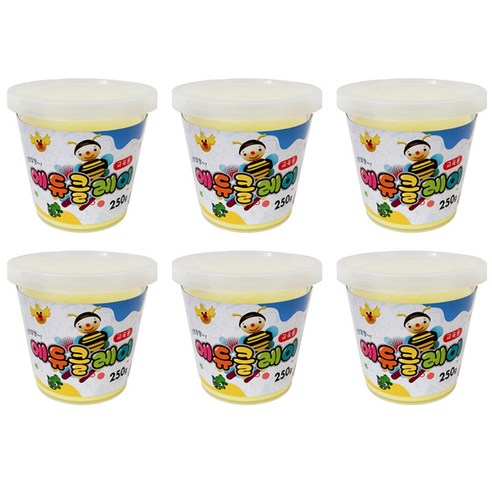토단교재 에듀클레이 6p, 연한노랑, 250g, 6개