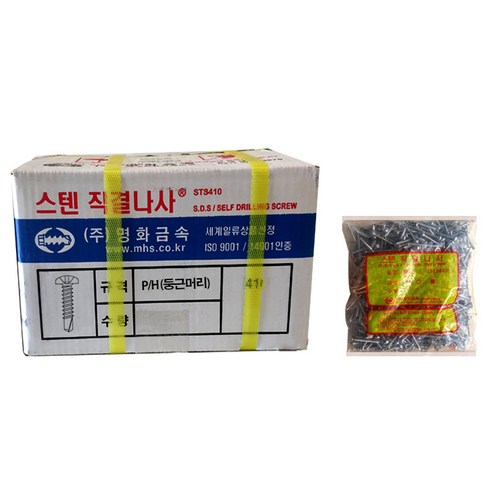 이노공구 둥근 머리 스텐 직결 나사 75mm 1489 100p, 16개