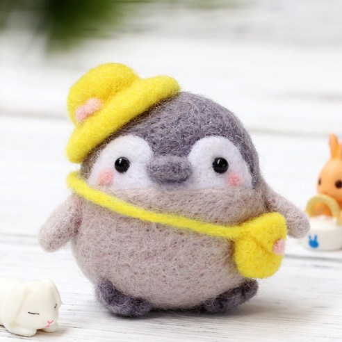 아트조이 DIY 양모펠트 패키지 키트, 1세트, 유치원펭귄