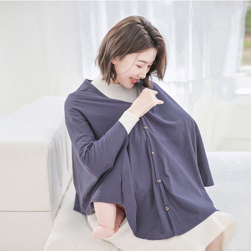 조이멀티 오픈 단추형 라운드형 햇빛 수유 가리개 오픈형 모달