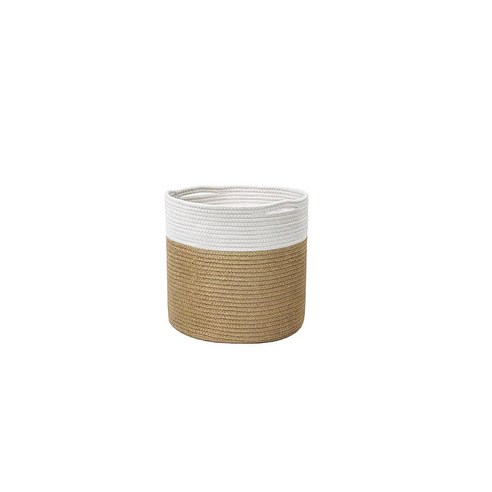 GUNU 홈인테리어 로프 다용도 바구니 20cm, 옐로우화이트, 1개