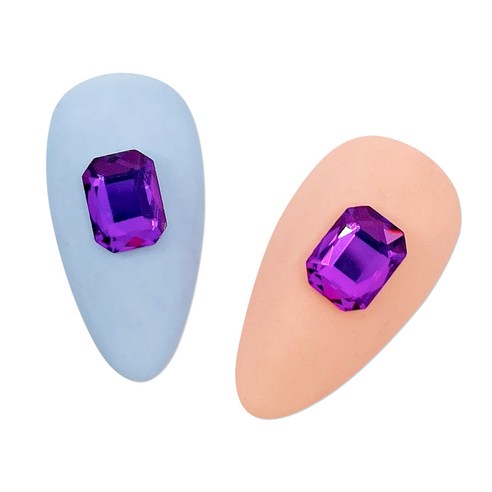 메이브라운 대용량 네일스톤 팔각 6 x 8 mm 50p, 오로라퍼플, 1세트