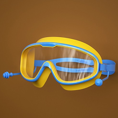 엘쏘 성인용 고글형 김서림 방지 귀마개 일체형 물안 수경 + 보관 케이스