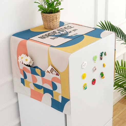 러블리 멀티 사이즈 세탁기 냉장고 커버 B06, 타입 24