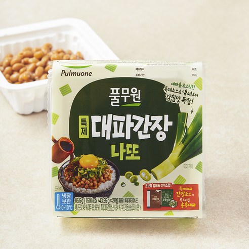 풀무원 특제 대파간장나또, 43.25g, 2개입, 1개
