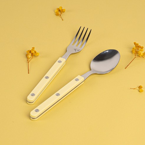 티니블랑 레브 1인 양식 디너 커트러리 세트, 라임, 1세트, 디너스푼 + 디너포크