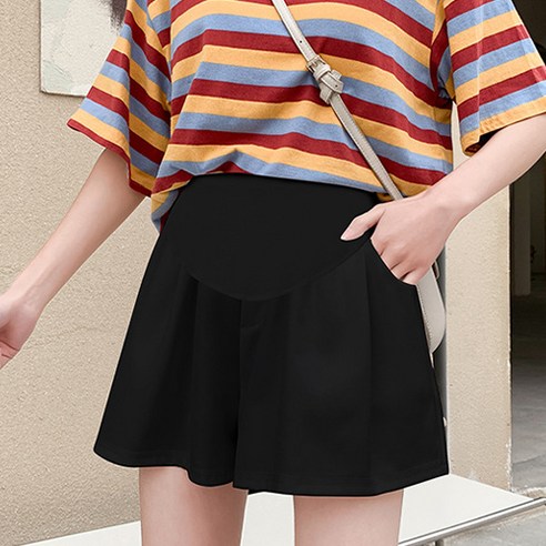 하늘하늘 쉬폰 하이웨스트 임산부 반바지