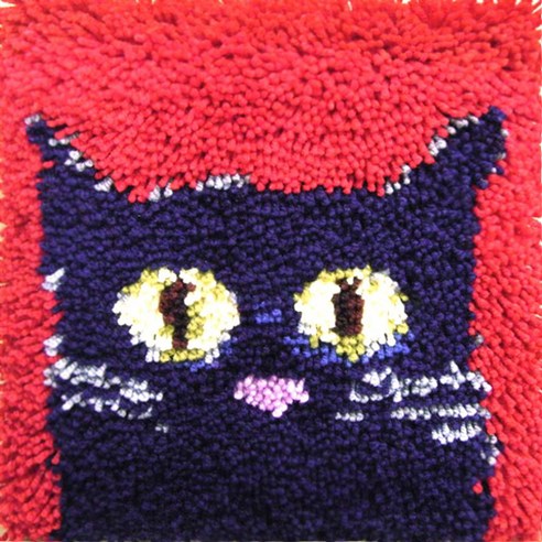 유엘스타일 스킬자수 쪼꼬미 방석 DIY 패키지 30 x 30 cm, 1개, C4블랙캣