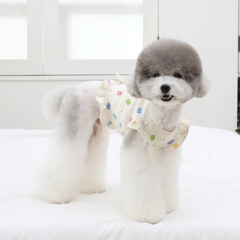젤리곰 프릴 누빔 조끼, 혼합색상