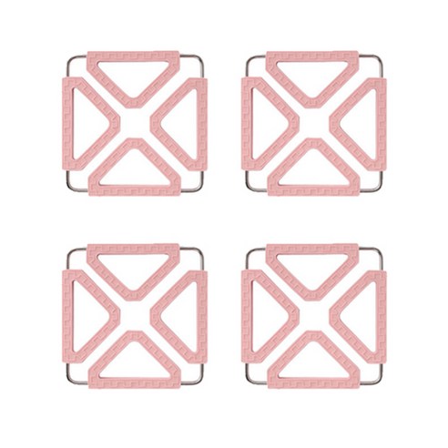 원하는대로 변신하는 다용도 실리콘 받침대 4p, 핑크