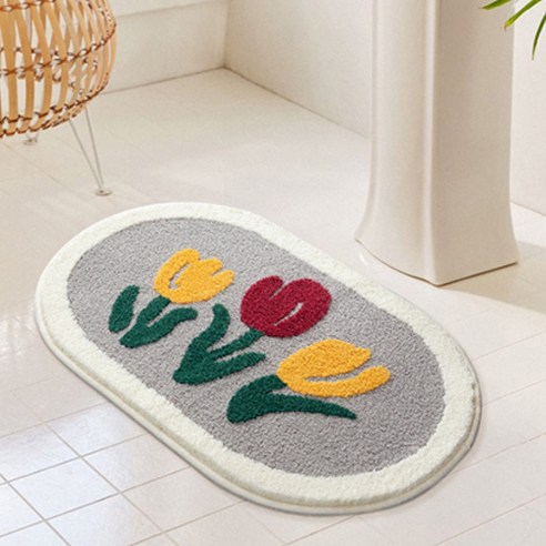 JCP 복실복실 큐티 욕실 발매트 80 x 50 cm, 트리플, 1개