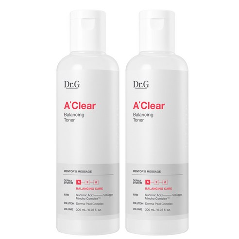 닥터지 에이클리어 밸런싱 토너, 2개, 200ml