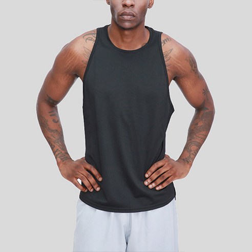 남성용 피트니스 스포츠 농구 달리기 민소매 조끼 티셔츠