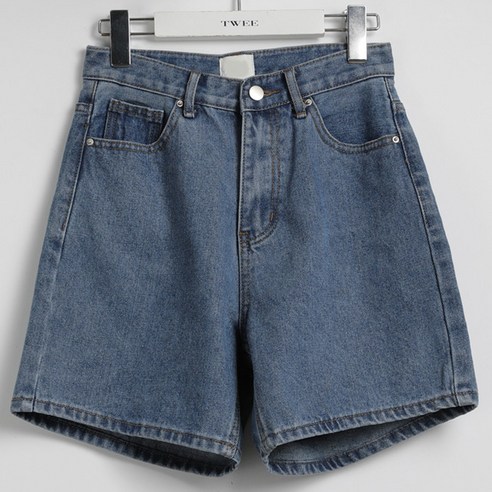트위 여성용 하이즈 하프 데님 팬츠 tje0102