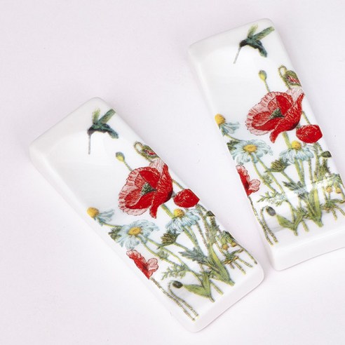 식탁 위에 피어나는 아름다움, 골든벨금속 야생화 수저받침