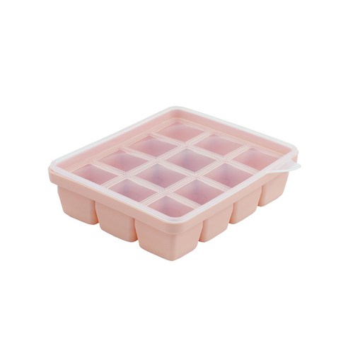 오가닉팩토리 쏙쏙 실리콘 이유식 큐브 12구, 360ml, 핑크, 1개