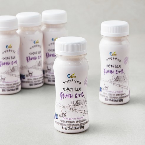 이담 산양우유 프로틴 블루베리 요거트, 120ml, 1개입, 5개