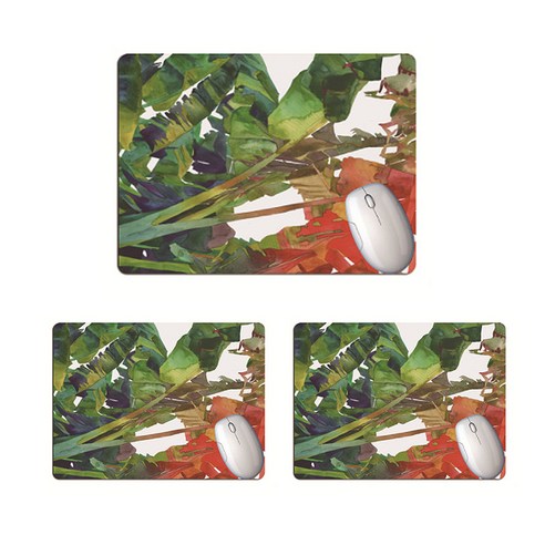 마켓에이 플라워 마우스 패드 30 x 25 cm, TYPE 15, 3개
