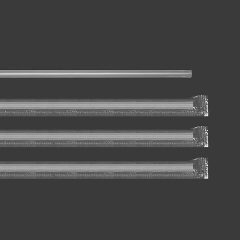 제이씨인터내셔널 개별포장 일자 빨대 투명 7 x 210 mm, 1개, 500개입
