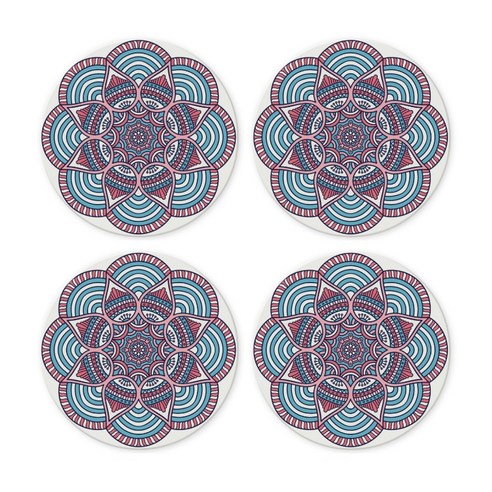 러블리 심플 규조토 코스터 4p B47, 타입4