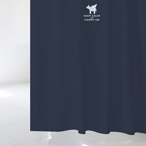 수풀 샤워 커튼 북유럽 스타일 sc545 L 1800 x 1880 cm + 스테인리스 고리 12p + 커튼봉 화이트 풀세트, 1세트