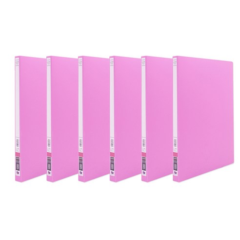 PP 레버파일 HC527 A4, 분홍색, 6개