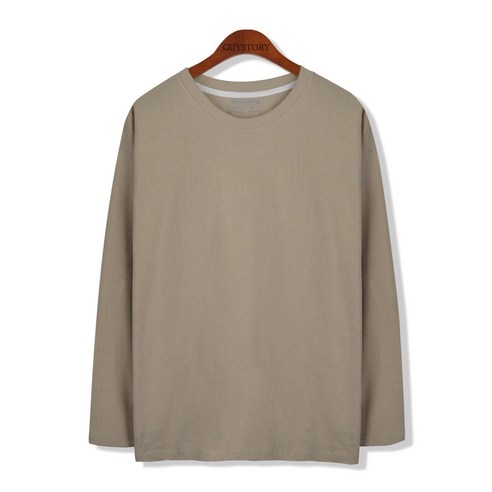 가이스토리 오버핏 무지 라운드 빅사이즈 리치 오버 긴팔티