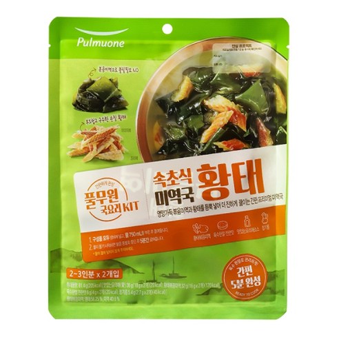 풀무원 속초식 황태 미역국 2p, 81.4g, 1개