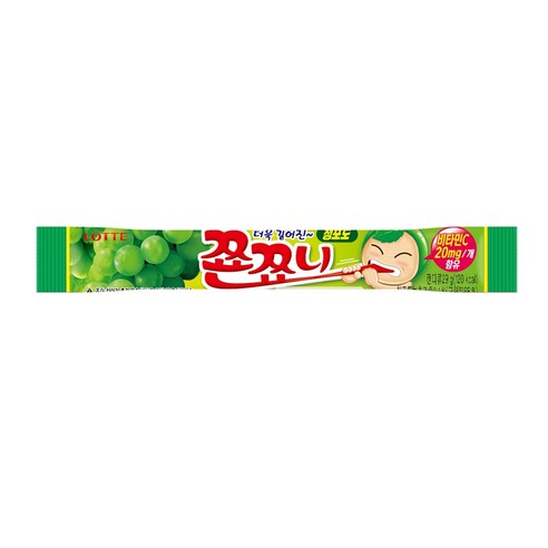 롯데제과 쬰쬬니 청포도, 29g, 1개