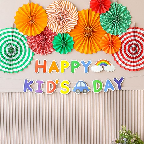 파티해 롤리팝 KIDSDAY 장식세트, 레인보우, 1세트