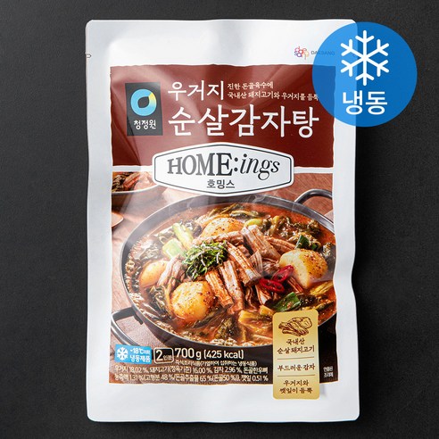 청정원 호밍스 우거지 순살 감자탕 (냉동), 700g, 2개 우거지무염