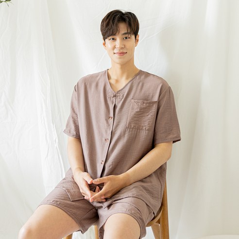 男裝時尚睡衣上下裝套裝成年男成年男青年男男四季