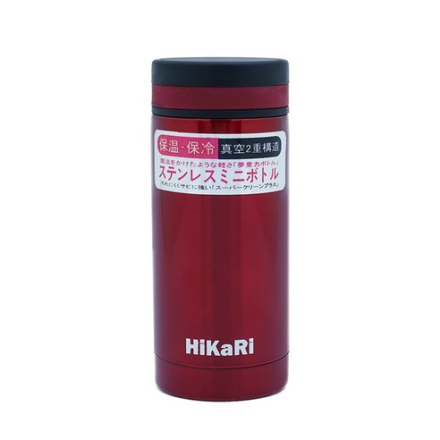 HiKaRi 스텐 메탈 보온 보냉병, RED, 230ml